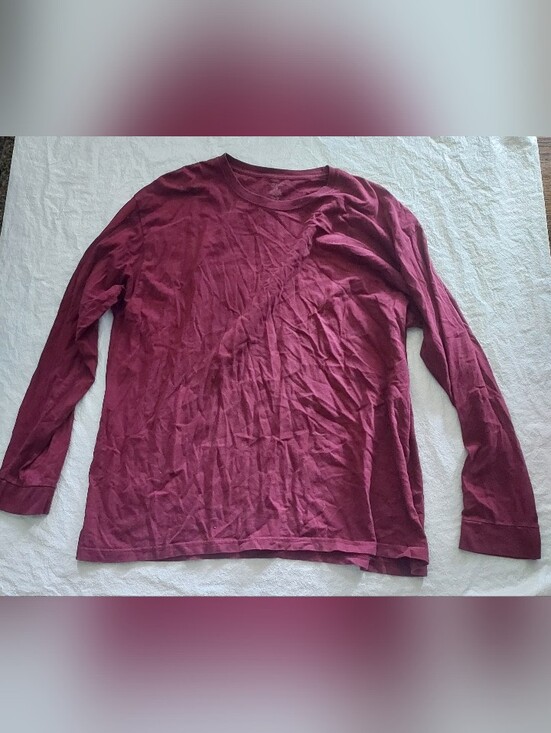 Stafford Performance Other - Men's Long-Sleeve Crewneck Shirt in Wine